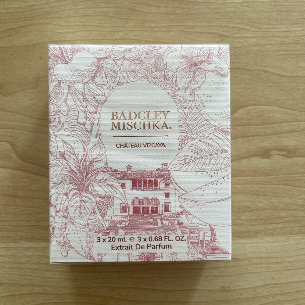 Badgley Mischka White and Pink Botanical Bath & Body Box